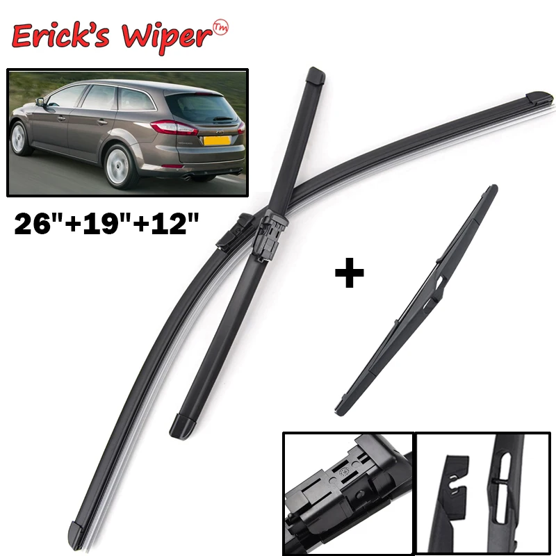 Erick&#39;s Wiper LHD Front &amp; Rear Wiper Blades Set For Ford Mondeo 2007 - 2014 - £20.75 GBP