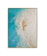 Sea Beach Seascape Canvas Oil Painting Handmade Thick Texture Wall Art H... - $150.06