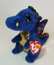 TY Beanie Boos SAFFIRE Blue Dragon Plush Stuffed Animal Toy New w/Tags 6 inches - £10.95 GBP