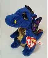 TY Beanie Boos SAFFIRE Blue Dragon Plush Stuffed Animal Toy New w/Tags 6... - £10.86 GBP
