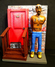 Figurine Handmade - Action Figure Tupac Shakur - 2Pac con Diorama ghetto... - £53.97 GBP
