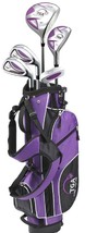 NIB TGA Premier Junior Golf Club Set Purple w/Bag Ages 9-12 (4&#39;4&quot;- 4&#39;11&quot;) RH - £110.38 GBP