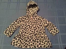 Carters sweater Size 9 mo jacket animal print hoodie black gray soft  - $12.29