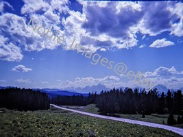 1963 Highway Scene Approaching Grand Tetons Wyoming 35mm Slide - £4.28 GBP