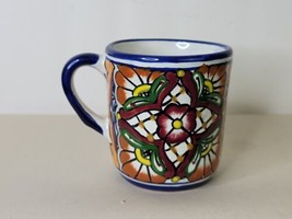 Hand Made Mug Mexico Lead Free Great Colors 3.5 Inches - £14.19 GBP