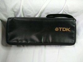 Vintage TDK Case Logic 15 Cassette Soft Case Carrying Strap Zip Close - £14.18 GBP