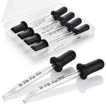 Herain 8 Pack Glass Pipette Dropper Ear and Eye Dropper Bent Straight Ti... - $19.57
