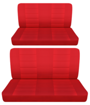 Fits 1964 Chevy Nova 4 door sedan  Front and Rear bench seat covers red - $130.54