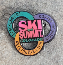 Ski the Summit Breckenridge Keystone Travel Souvenir Lapel Pin Vintage Colorado - £9.64 GBP