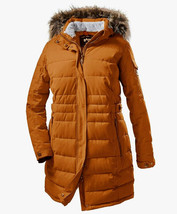 STOY Womens Parka Quilted Solid Brick Orange Size 44 36017 000 00253 - £161.42 GBP