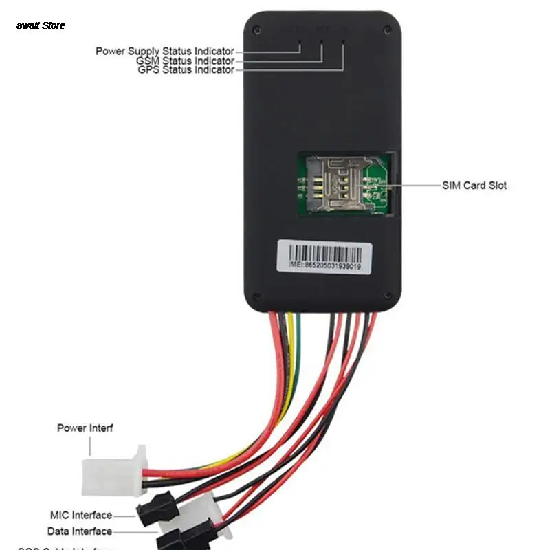 JINHF GT06 Vehicle GPS Tracker with ACC Anti-theft, Real-time Monitoring, and - £25.93 GBP