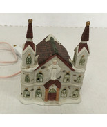Gothic church illuminated porcelain the Christmas collection plug in lig... - $19.75