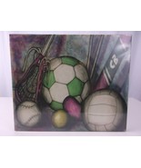 12x10 CANVAS PRINT SPORTS EQUIPMENT COLORS VOLLEYBALL SOCCER HOCKEY SOFT... - £3.19 GBP