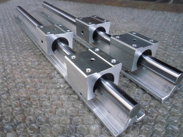 2 Pcs SBR50-600mm 50 Mm Fully Supported Linear Rail Shaft Rod With 4 SBR50UU - £220.33 GBP