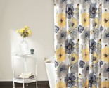 Lush Decor Leah Shower Curtain - Elegant Floral Print, Large Flower Bloo... - £28.23 GBP