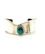 Vintage Signed Sterling Carol Felley Turquoise Stone Wide Cuff Bracelet ... - $193.05