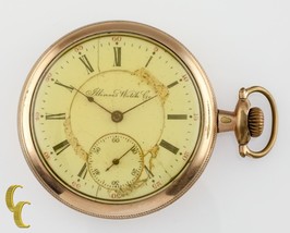 Gold Filled Illinois Watch Co Antique Open Face Pocket Watch Gr 184 16S 17J - $259.87