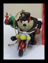 Trevco Looney Tunes Ornament Taz on Motorcycle IOB - $14.84
