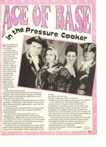 Ace of Base teen magazine pinup clipping in the pressure cooker Bop 90&#39;s - $2.00