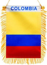Anley 4 X 6 Inch Colombia Fringy Window Hanging Flag - Colombian Hanging Flag - £6.22 GBP