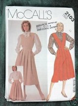 McCall's Misses' Skirt, Bibs and Blouse--Size 14 - $1.75