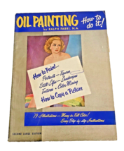 Book Painting How To Oil Ralph Fabri Step-by-Step Guide Art 1956 Craft - $11.17