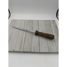 Vintage 8&quot; Knife Sharpener Wood Handle 13&quot; Total - £8.00 GBP
