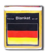 Germany Flag Fleece Blanket 5 ft x 4.2 ft. German Flag Travel Throw Cove... - £13.88 GBP
