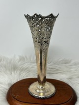 Antique Theodore B Starr Flower Vase Ornate Sterling Silver 9” - £634.25 GBP