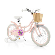 18-Inch Kids Bike with Training Wheels and Adjustable Handlebar Seat-Pin... - €175,63 EUR