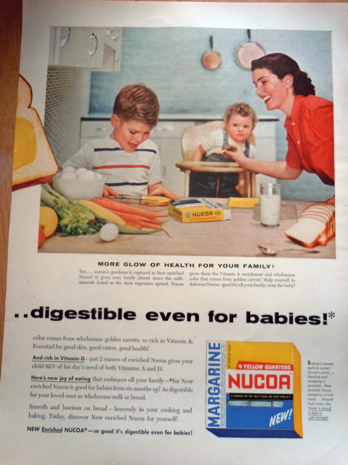 Primary image for Nucoa Is New Found Goodness Magazine Advertising Print Ad Art 1950s