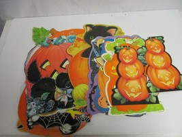 21 Vintage 1980s-90s Halloween die-cut cardboard cut out decorations. U.... - $49.49