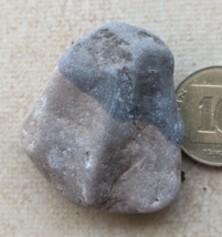 Natural Shape Light Dark Gray Color MINERAL Stone Rock Netanya Beach Israel - £1.38 GBP