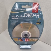 Memorex LightScribe DVD+R 10 Pack New, 4.7 GB 120 Minutes Video 16X  - £12.32 GBP