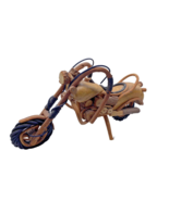 Vintage Motorcycle Wooden Tramp Art Figurine Statue MCM Bookshelf Decor ... - $67.73 CAD
