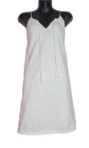 Merona Women&#39;s Casual Beach Shirt-Dress Pull-on White Hatler-neck SZM - £14.94 GBP