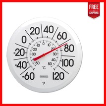 Easy-to-Read 13.25-Inch Analog Thermometer - Shatterproof &amp; Stylish Design - $32.97