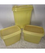 VTG Tupperware Set 792 Yellow Beverage Buddy Pitcher 1 Qt With Lids &amp; 1243 - €12,66 EUR