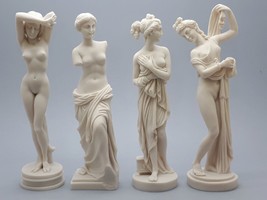 SET 4 Goddess Aphrodite Venus  Greek Roman Nude Erotic Statue Sculpture - £72.24 GBP