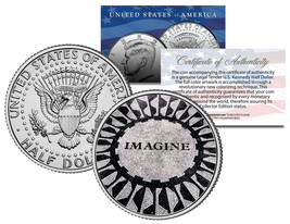 John Lennon Strawberry Fields Iconic Imagine Mosaic Jfk Half Dollar Us Coin - £6.84 GBP