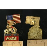 VINTAGE FIFA USA WORLD CUP SOCCER 1994 MASCOT &amp; COCA COLA USA PIN - $4.95