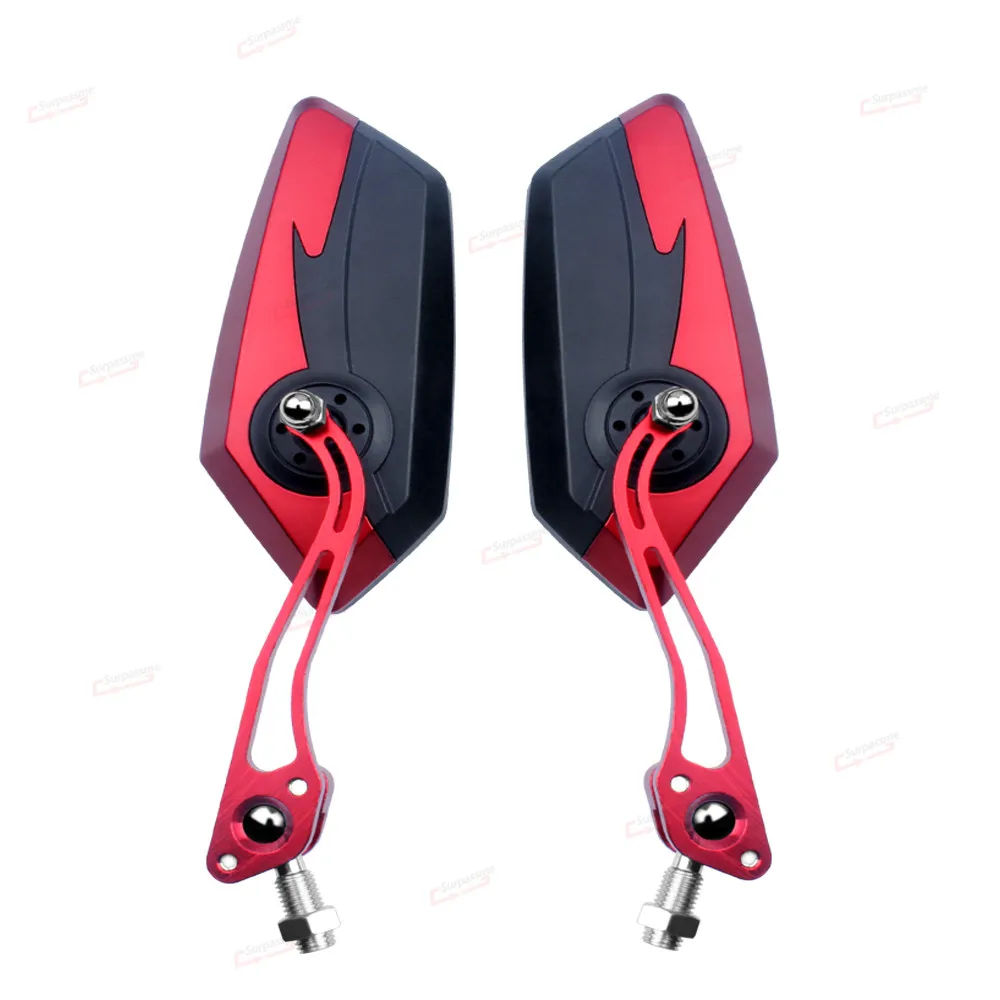 Motorcycle Scooter Rear View Mirrors Universal Adjustable Aluminum Handl... - $136.16