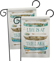 Life At The Lake Garden Flags Pack 13 X18.5 Double-Sided House Banner - £22.91 GBP