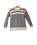 Madewell Women XXS Greensboro Stripe Button Back Sweater Breton Navy Blu... - £13.45 GBP