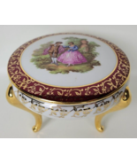 Vintage Fontanille &amp; Marraud FM Limoges France Footed Trinket Box Romeo ... - £19.51 GBP