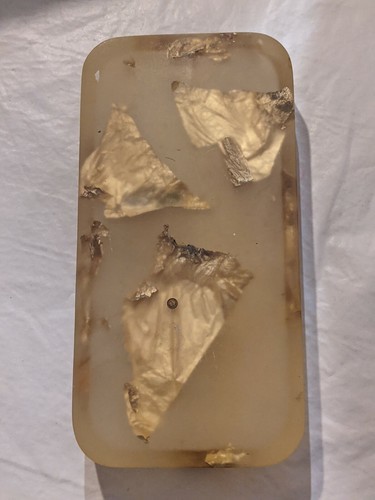 Martha Sturdy Suspendu Doré Feuille Résine Canada Rectangle Bowl Dish Plateau Item image 5