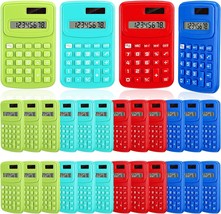 24 Pocket Calculators Small 4-Function Calculators, Standard, And Children. - £30.74 GBP
