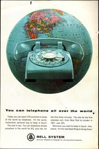 Bell System You can Telephone All Over the World Bell System 1965 Vintag... - $25.98