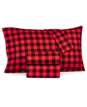 3 Piece Martha Stewart Collection Holiday Printed Twin Sheet Set, Buffalo Check - $149.99