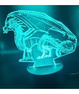 DRAGON 3D Night Light USB Touch Bedside Lamp 7 Colors Changing LED Lamps - £7.78 GBP+